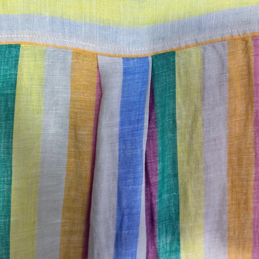 C&C California Womens 1X Linen Shirt Dress Sleeveless Multicolor Stripe NWT - Picture 15 of 16
